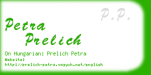 petra prelich business card